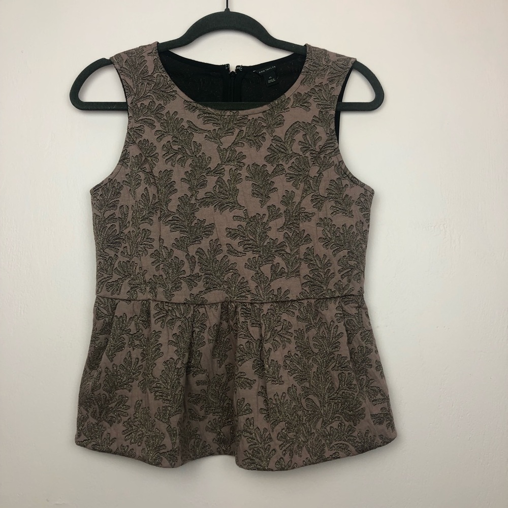 Talbots Paisley Peplum Top Size XS